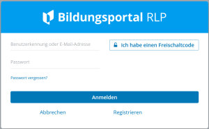 Bild Anmeldefenster Bildungsportal
