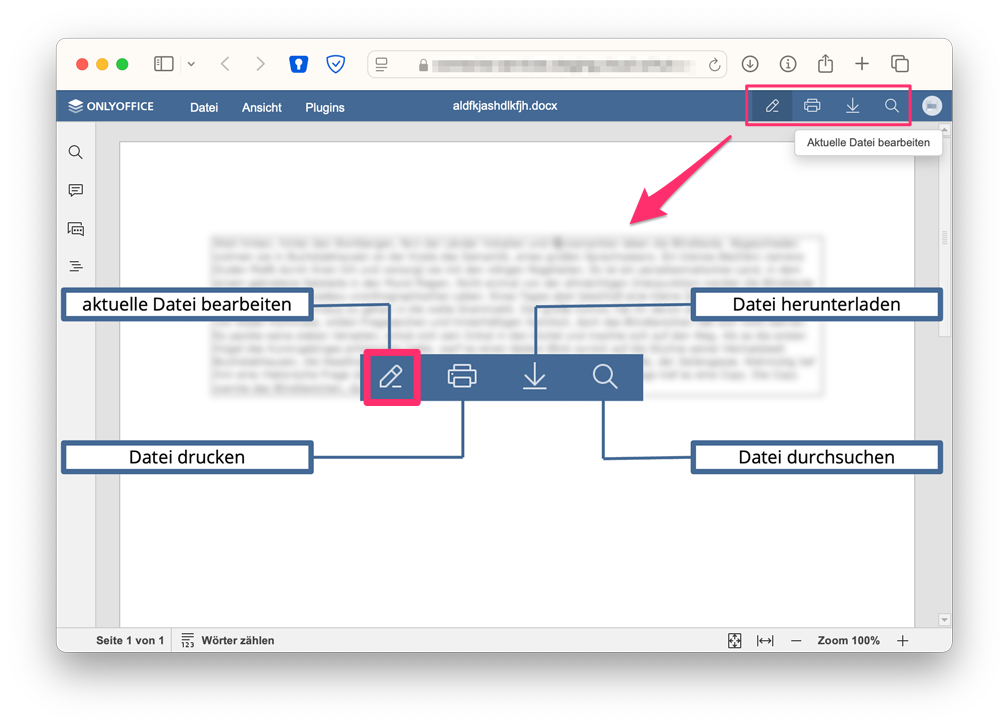 neue Werkzeugleist in OnlyOffice 8.0