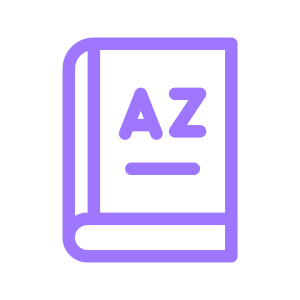 Symbol für die Moodle Aktivität Glossar
