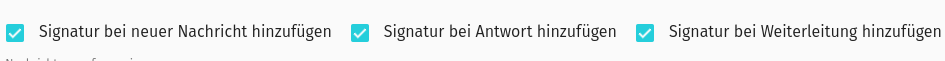 Signatur Verhalten