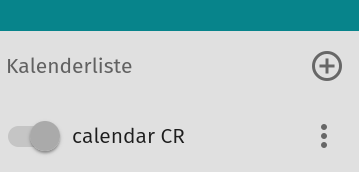 Kalenderliste in Webmail