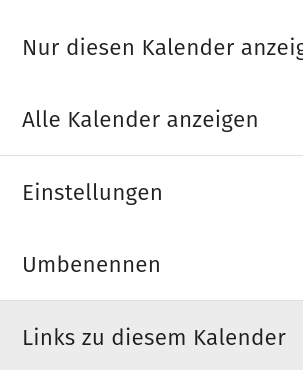 3-Punkt-Menü Kalender
