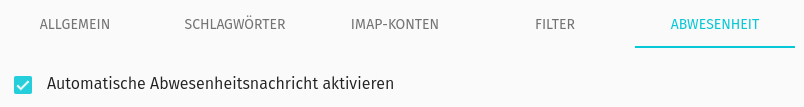 Abwesenheiten aktivieren