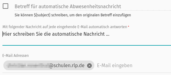 Abwesenheitsnachricht erstellen
